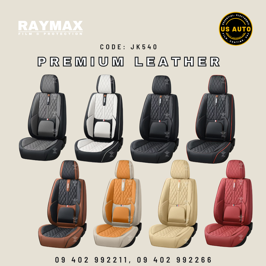 RAYMAX PREMIUM SEAT COVER - LEATHER (JK540) (1) SET
