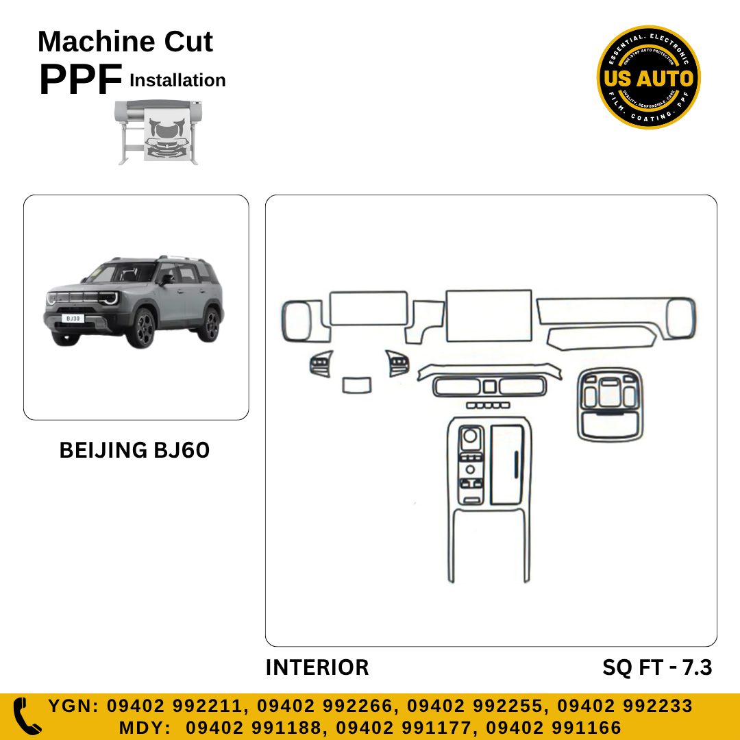 MACHINE CUT INTERIOR PPF BAIC BJ60 (2025 UP)