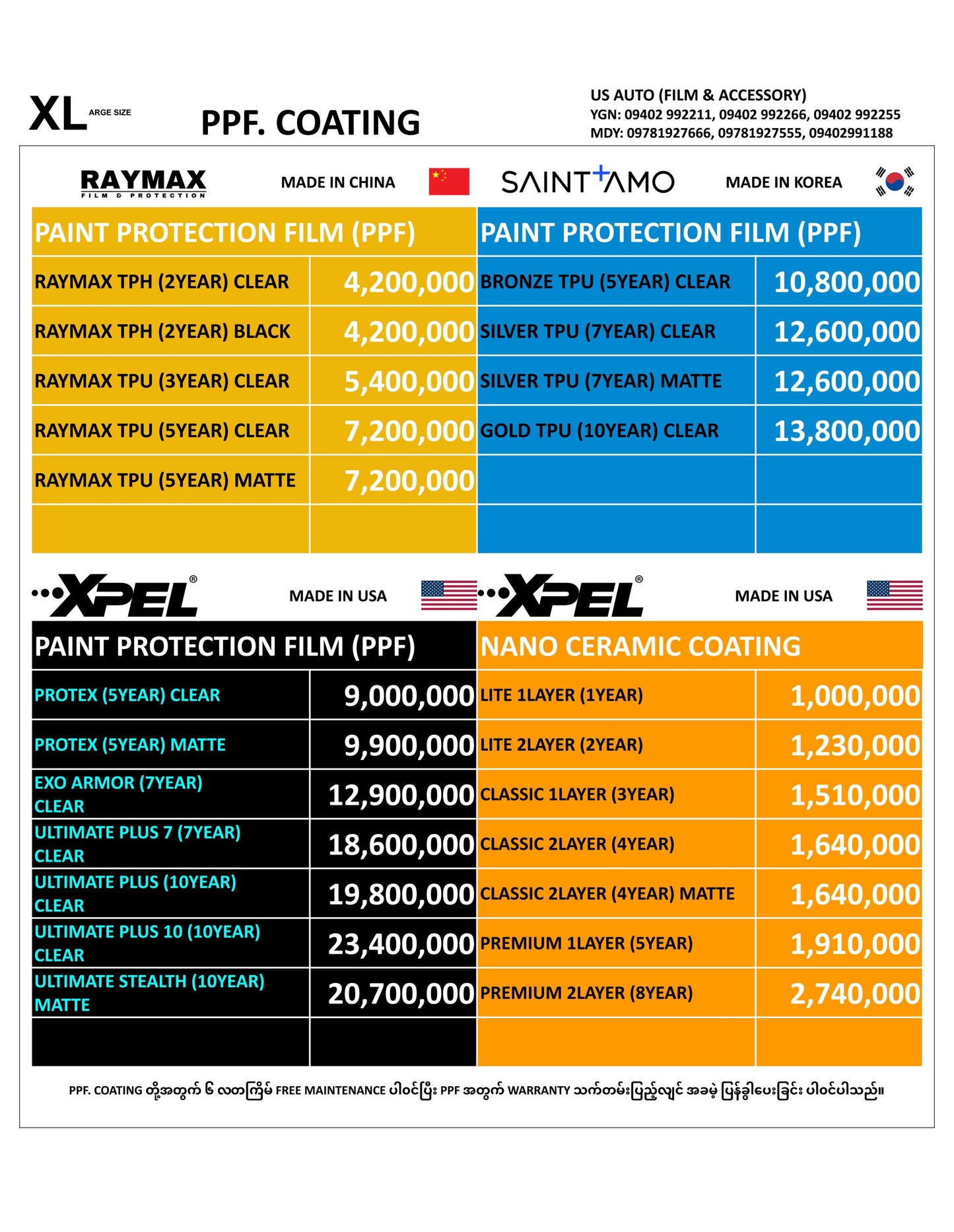 PPF & COATING (XLARGE SIZE)