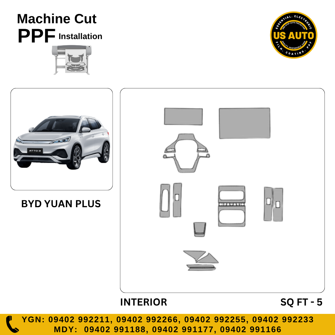 MACHINE CUT INTERIOR PPF BYD YUAN PLUS EV