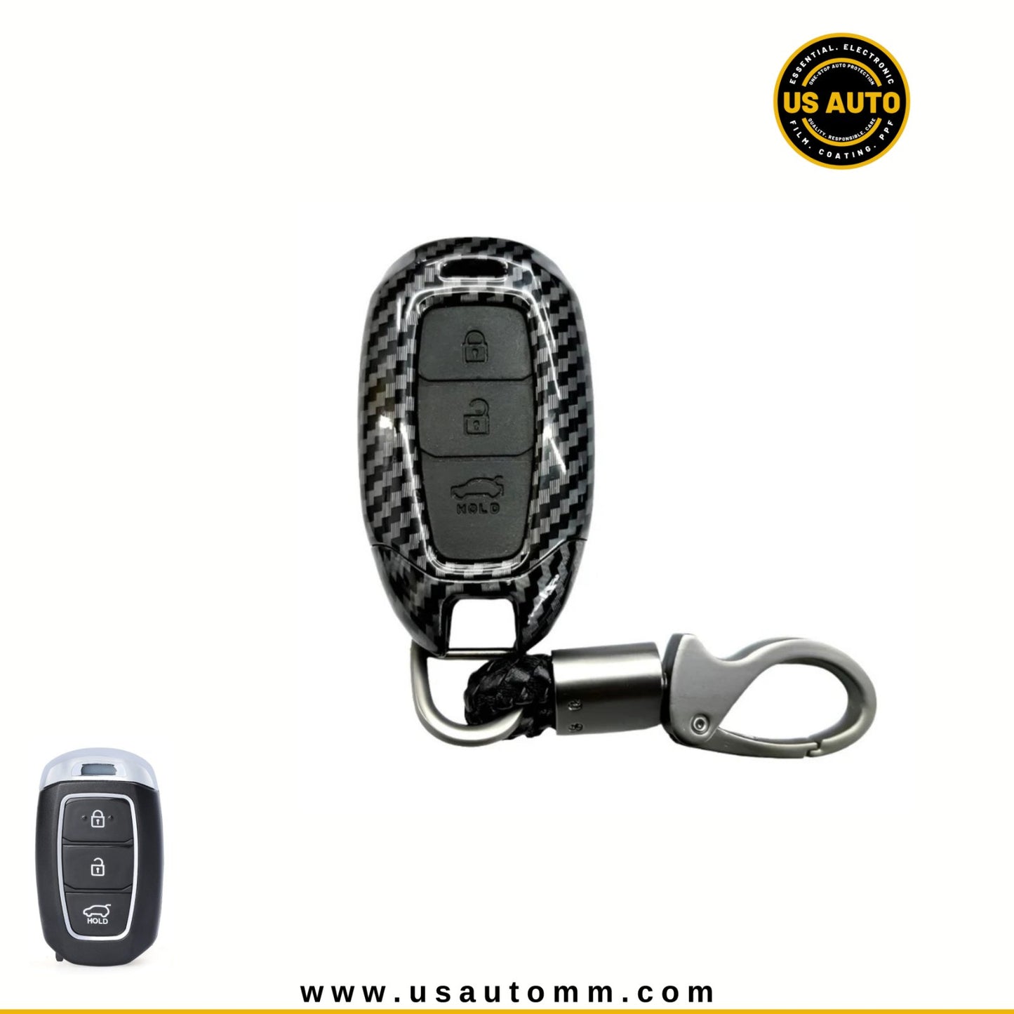 CARBON FIBER KEY (BLACK) HYUNDAI ACCENT (2019 UP)