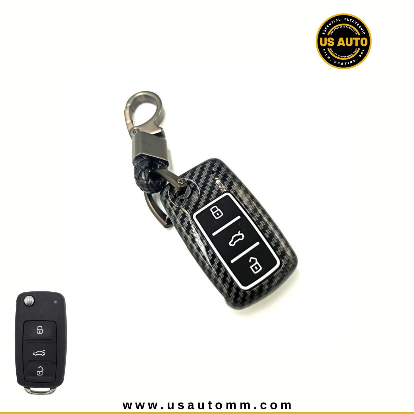 CARBON FIBER KEY (BLACK) VW POLO (2018 UP)