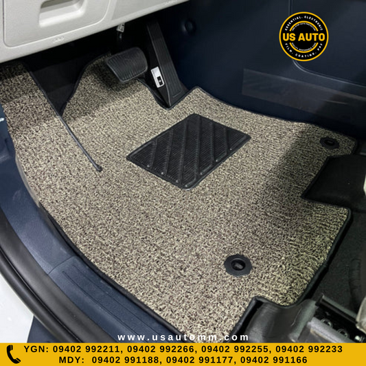 COIL MAT FLOOR MAT (3)ROWS & TRUNK MAT (1) SET (BEIGE) KIA CARNIVAL SEDONA (2021 UP)