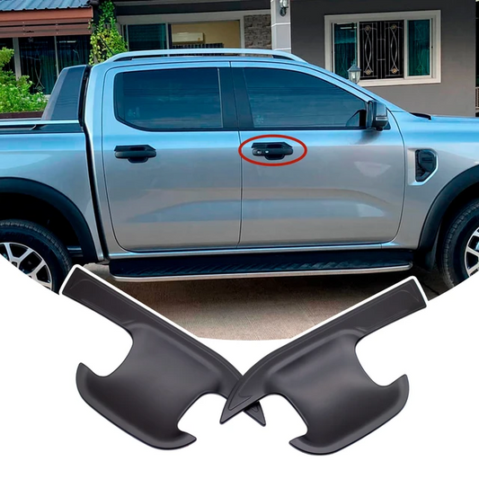 DOOR HANDLE CUP COVER (1)SET=(4)PCS (BLACK) FORD RANGER DC XL (19~20)