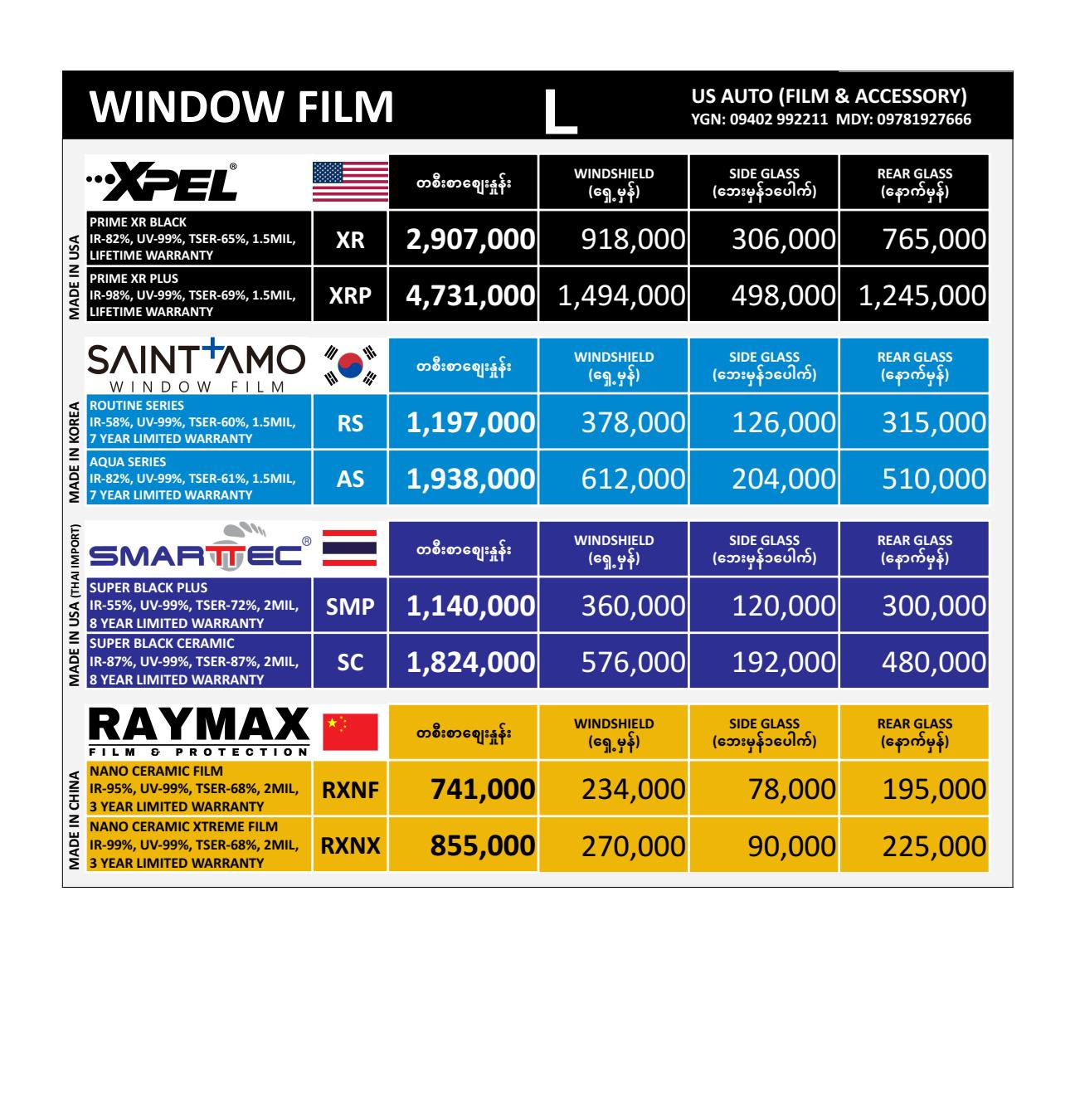 WINDOW FILM (LARGE SIZE)