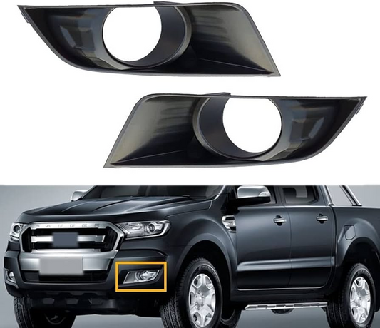 FOG LAMP COVER (1)SET=(2)PCS (BLACK) FORD RANGER DC XL (19~20)