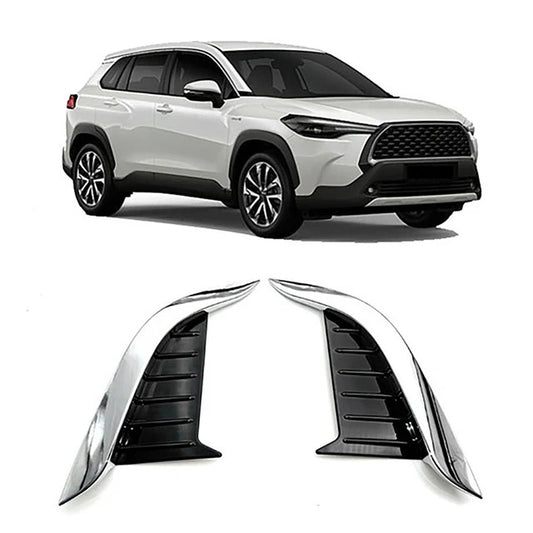 FRONT FOG LIGHT COVER TRIM (1)SET=(2PCS) (CHROME) TOYOTA COROLLA CROSS (2020)
