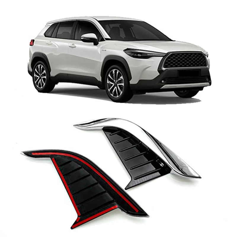 FRONT FOG LIGHT COVER TRIM (1)SET=(2PCS) (CHROME) TOYOTA COROLLA CROSS (2020 UP)