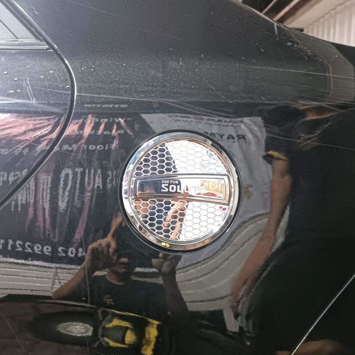 FUEL TANK LID COVER (CHROME) KIA SOLUTO (2020-2021)