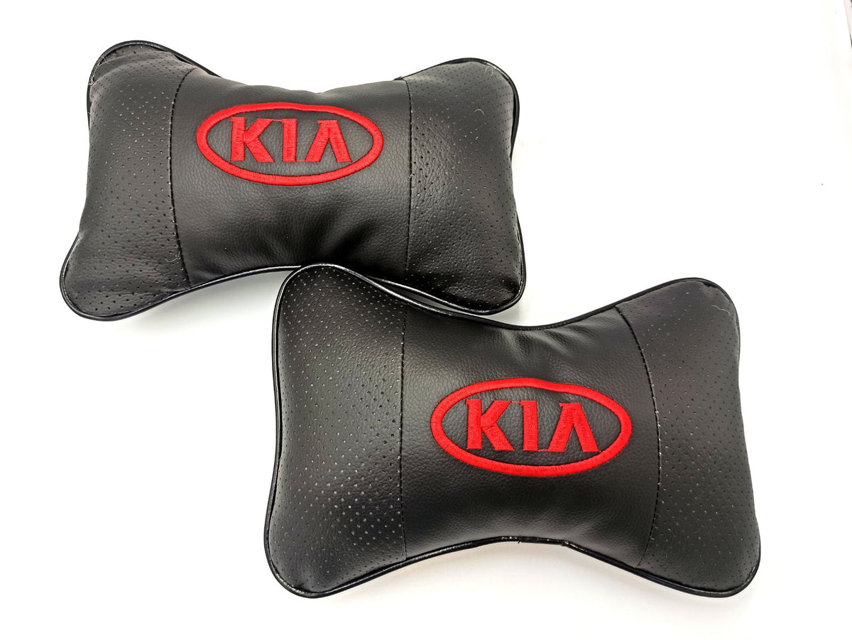 HEADREST PILLOW LOGO ONE SET (BLACK) KIA UNI (14~19)