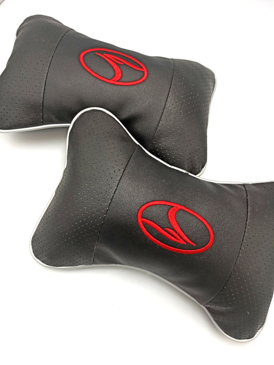 HEADREST PILLOW LOGO ONE SET (BLACK) SOUEAST UNI