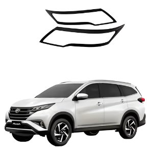 HEAD LAMP COVER (1)SET=(2)PCS (BLACK) TOYOTA RUSH (16~20)