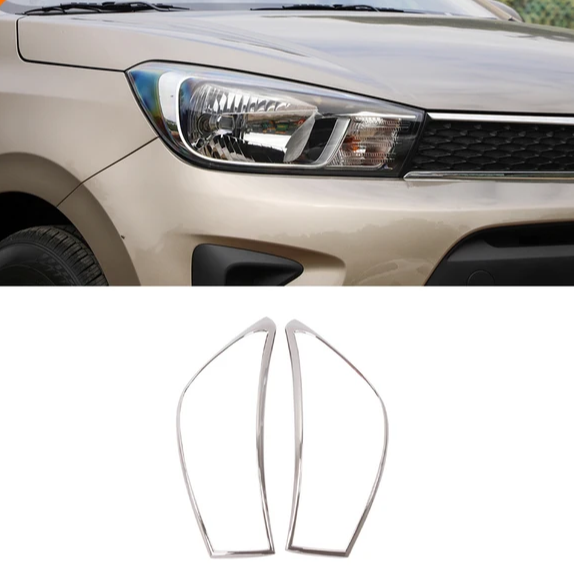 HEAD LAMP COVER (1)SET=(2)PCS (CHROME) KIA SOLUTO (2020 UP)