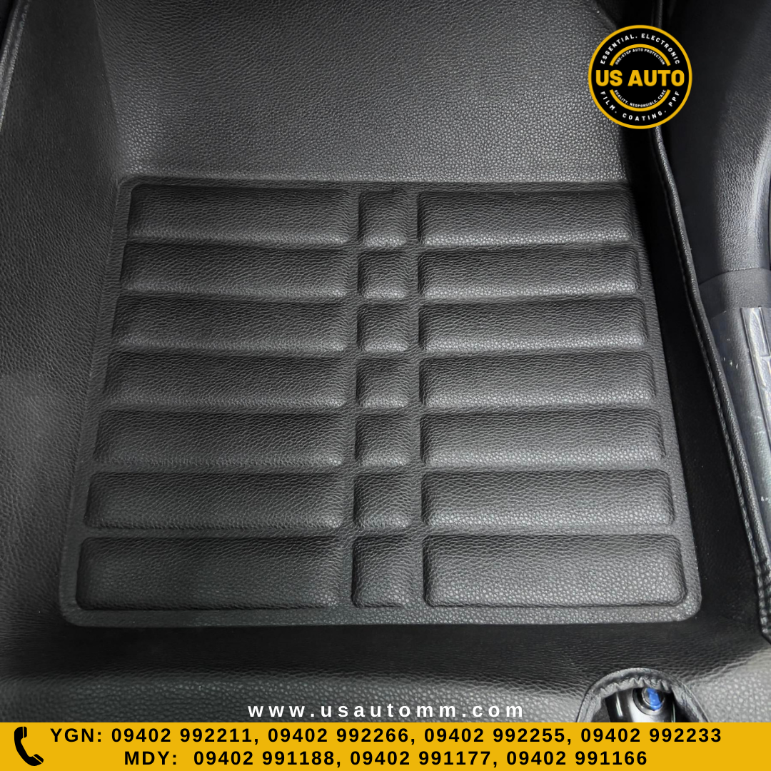 HOT PRESS 1 LAYER (2)ROWS FLOOR MAT (BLACK) KIA SPORTAGE (2021 UP)