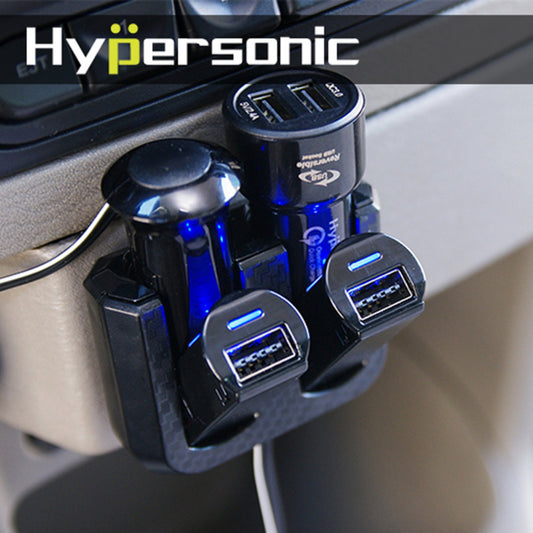 HYPERSONIC 2 RETRACTABLE POWER SOCKETS & 2USB (HP2699)