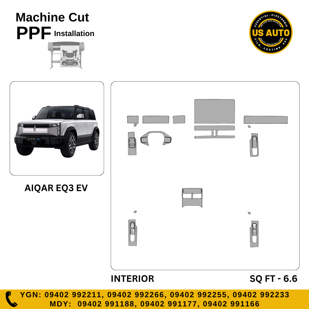 MACHINE CUT INTERIOR PPF AIQAR EQ3 EV