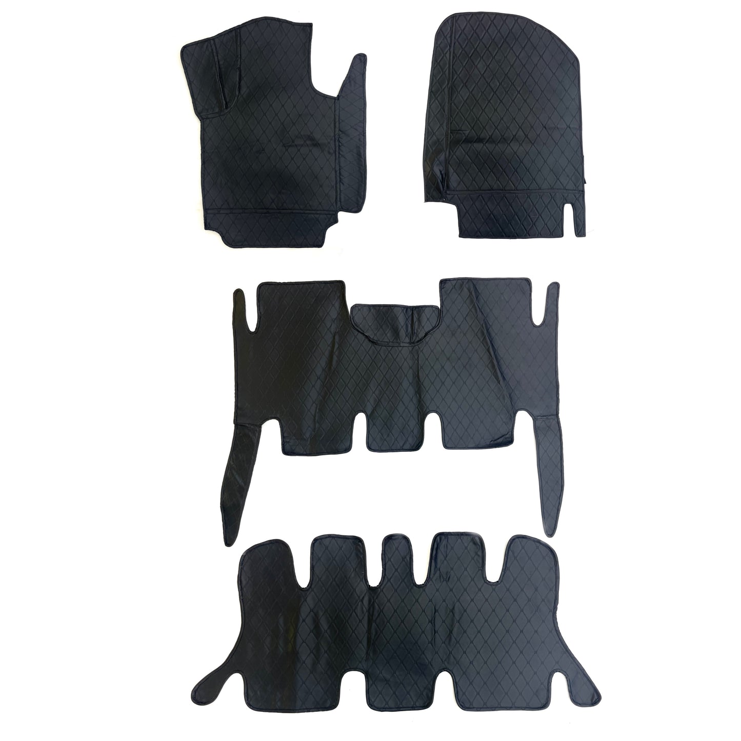 LEATHER FLOOR MAT (3)ROWS (BLACK) KIA SORENTO (2021~2022)-6