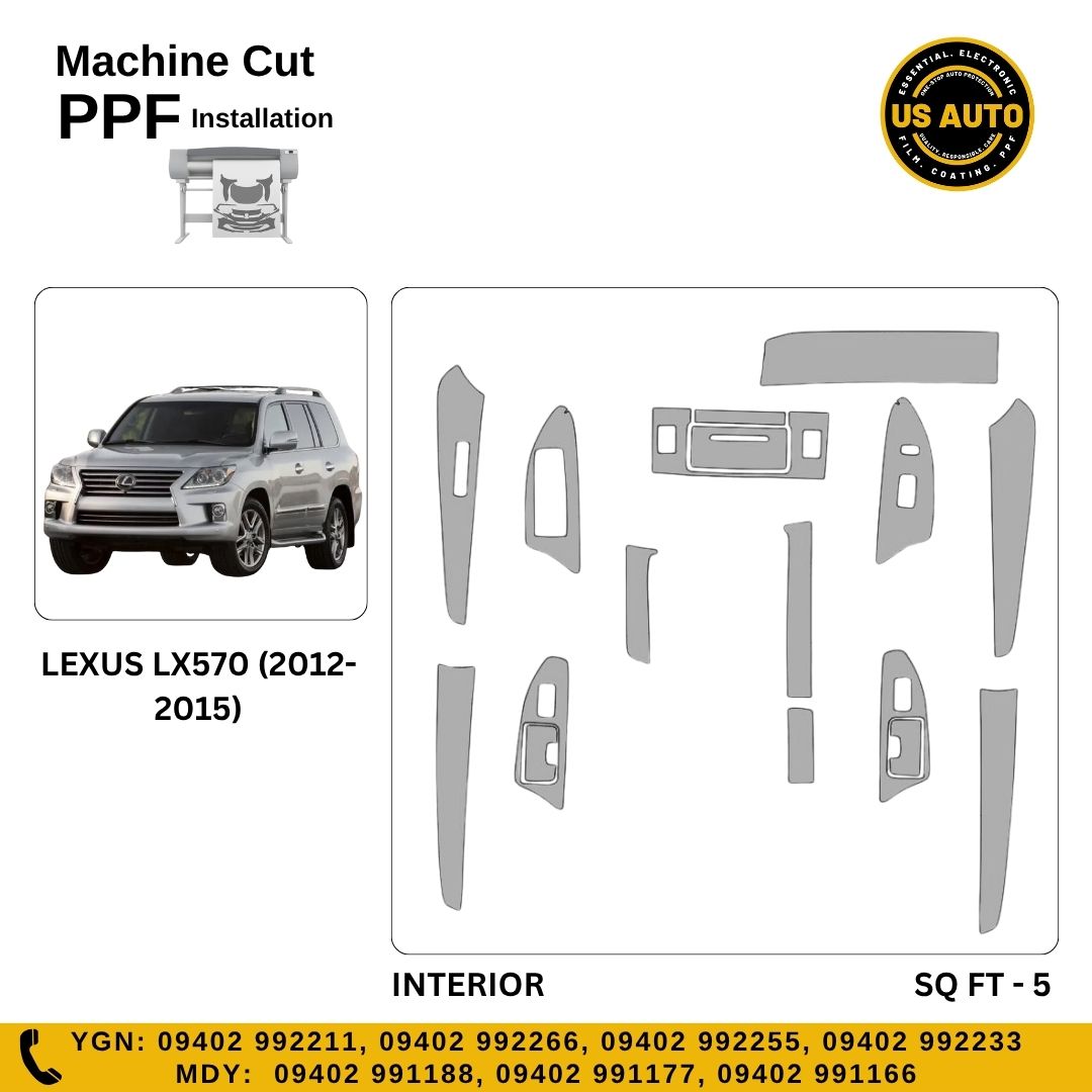 MACHINE CUT INTERIOR PPF LEXUS LX570 (2012 UP)