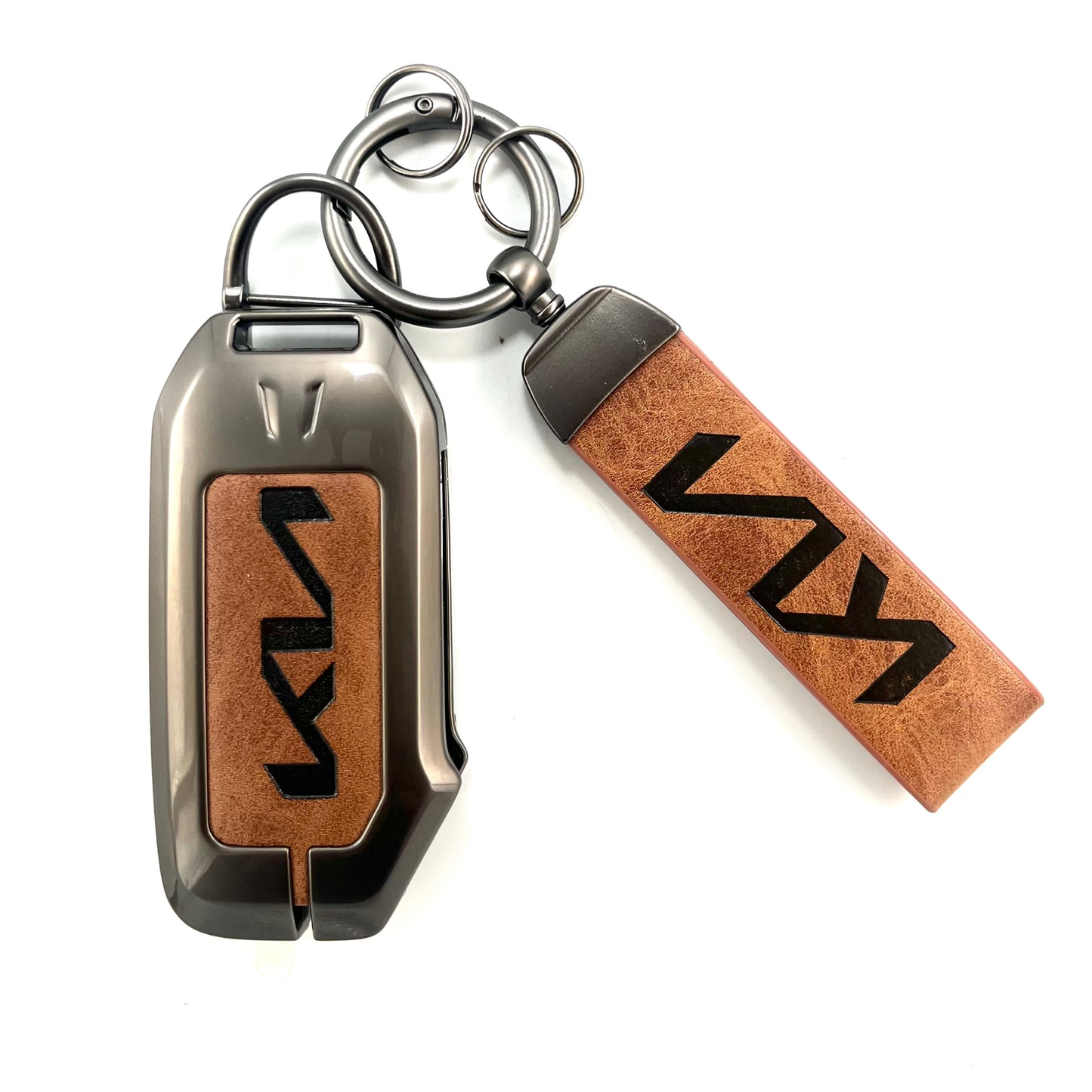 METAL KEY COVER (BROWN) KIA UNI (C)