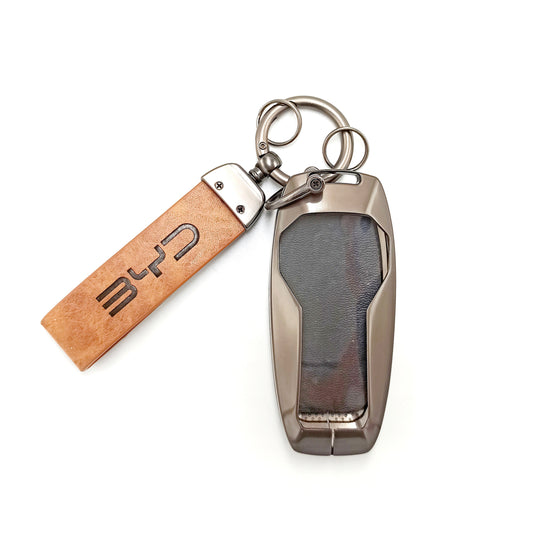 METAL KEY COVER (BROWN) BYD UNI (A)-1