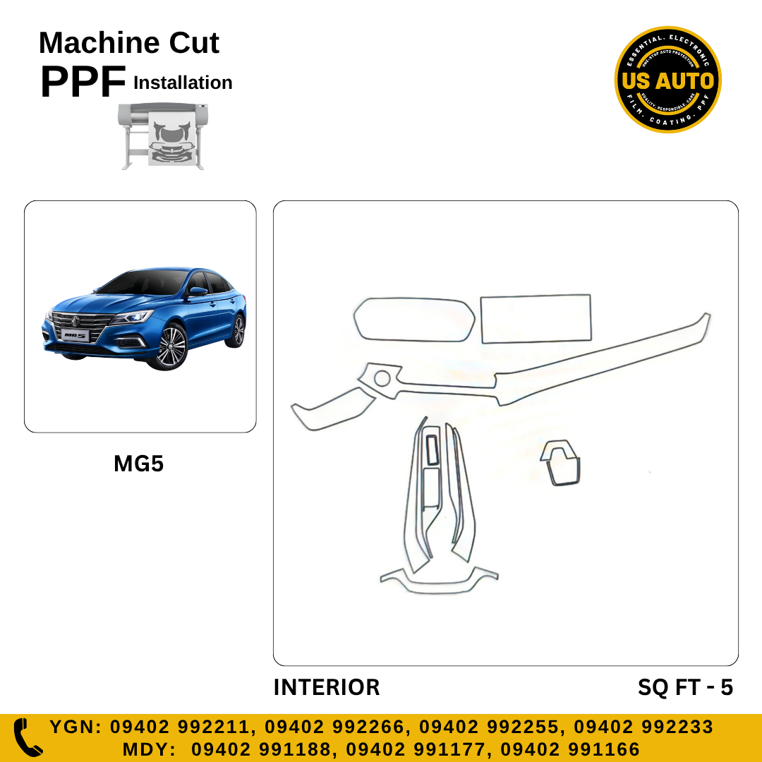 MACHINE CUT INTERIOR PPF MG5 EV