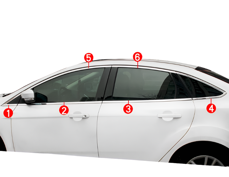 NICAL WINDOW TRIM (1) SET (CHROME) HYUNDAI ACCENT