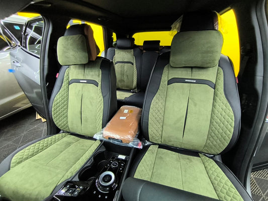 RAYMAX LUXURY SEAT COVER (H-QD21-06) (1) SET (BLACK + GREEN)