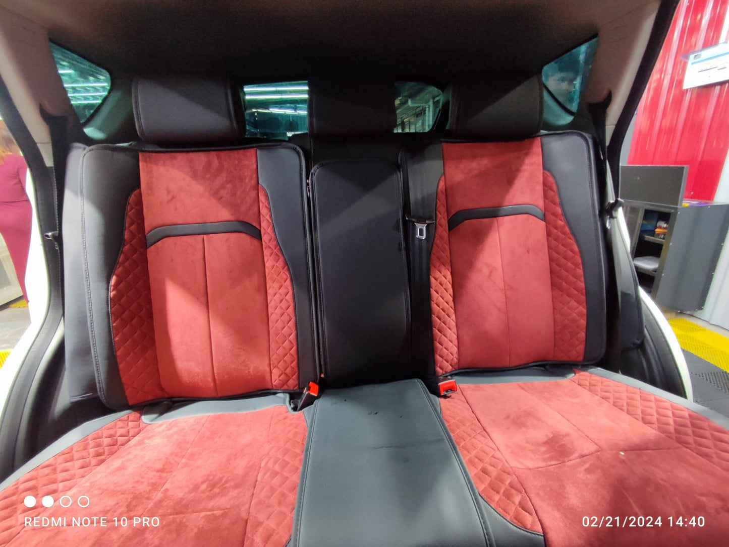 RAYMAX LUXURY SEAT COVER (H-QD21-06) (1) SET (BLACK + RED)