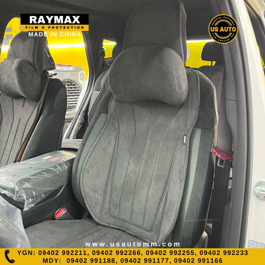 RAYMAX PREMIUM SUEDE SEAT PAD FULL SET (BLACK)