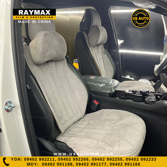 RAYMAX PREMIUM SUEDE SEAT PAD FULL SET (GREY)