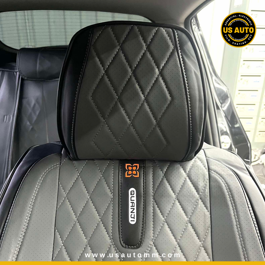 RAYMAX PREMIUM SEAT COVER - LEATHER (JK540) (1) SET (GREY + BLACK)