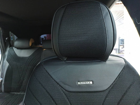 RAYMAX LUXURY SEAT COVER (H-23CX-11) (1) SET (BLACK + BLACK)
