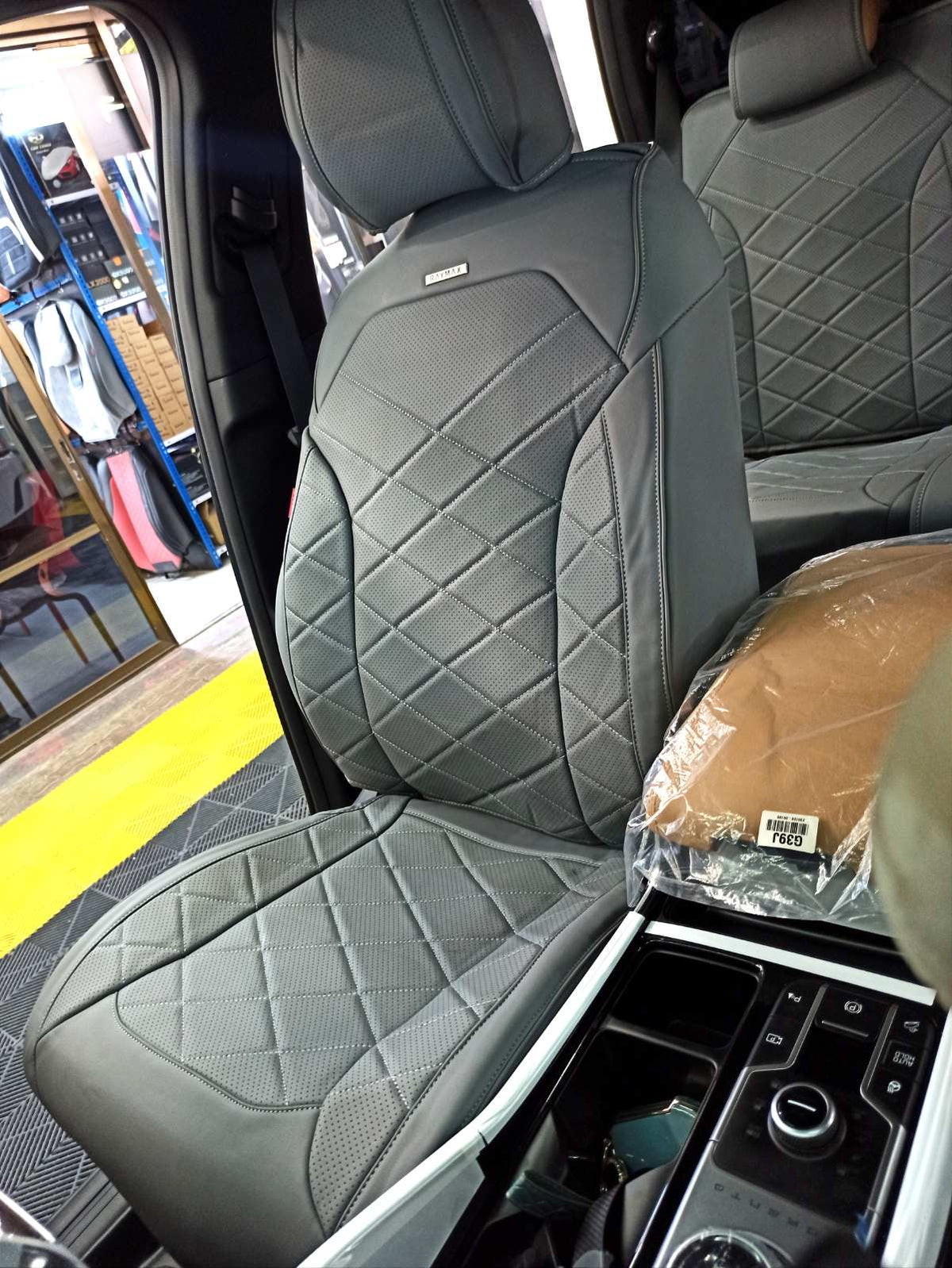 RAYMAX LUXURY SEAT COVER (H-24CX-08) (1) SET (GREY + GREY)