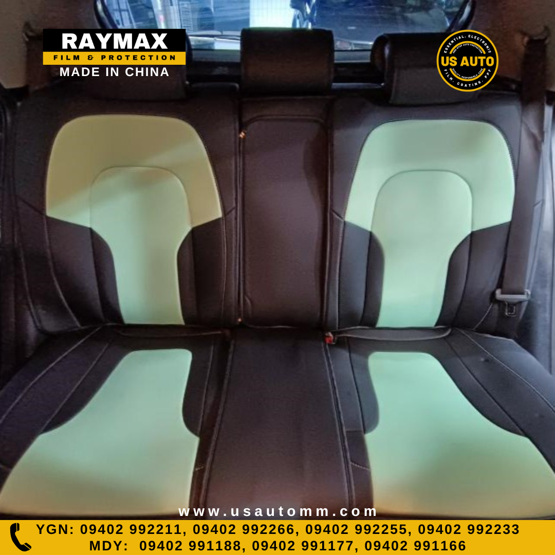 RAYMAX PREMIUM SEAT COVER - JEAN (H-2022CX-05) (1)SET (TIFFANY BLUE + BLACK)