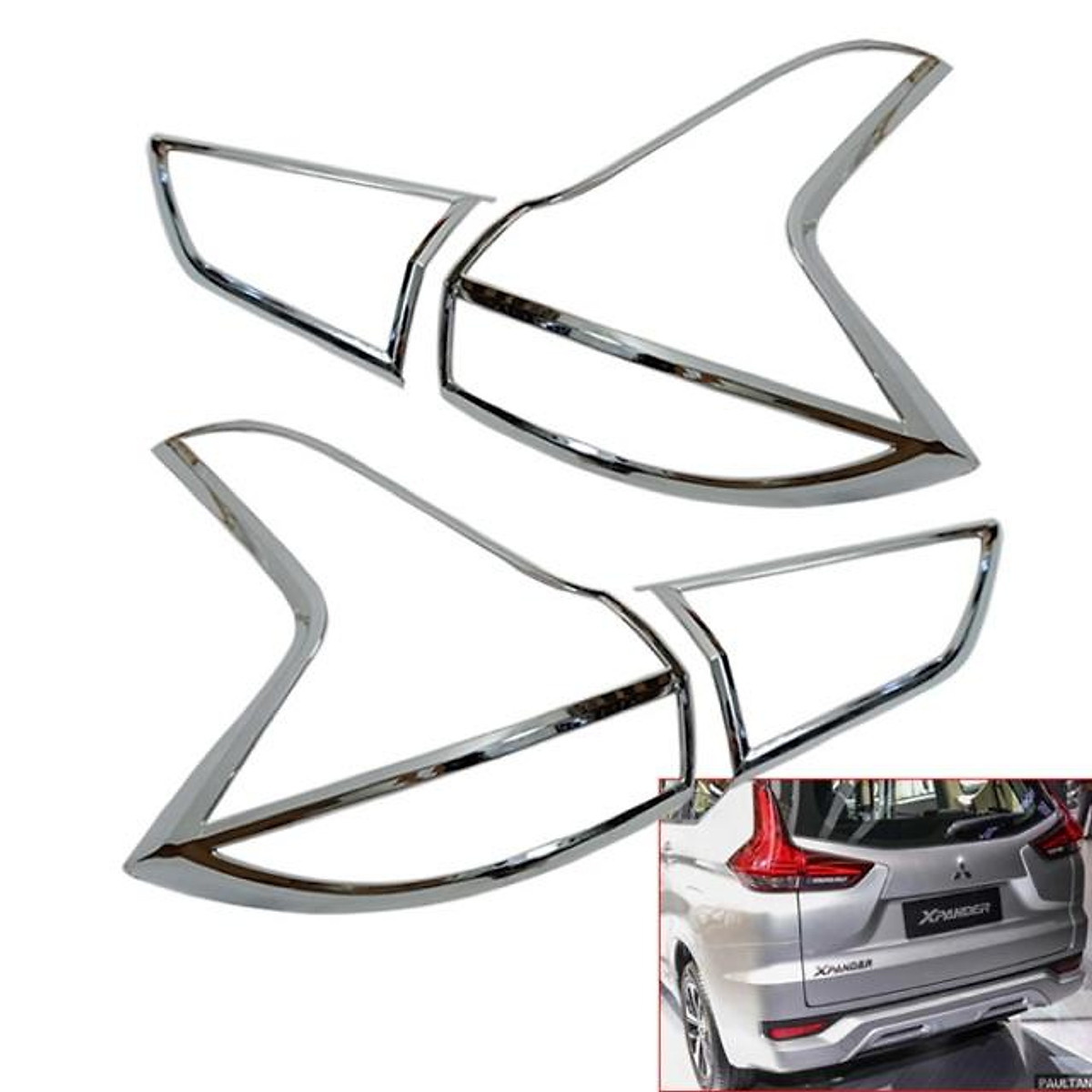 REAR LAMP COVER (1)SET=(4)PCS (CHROME) MITSUBISHI XPANDER (19~20)