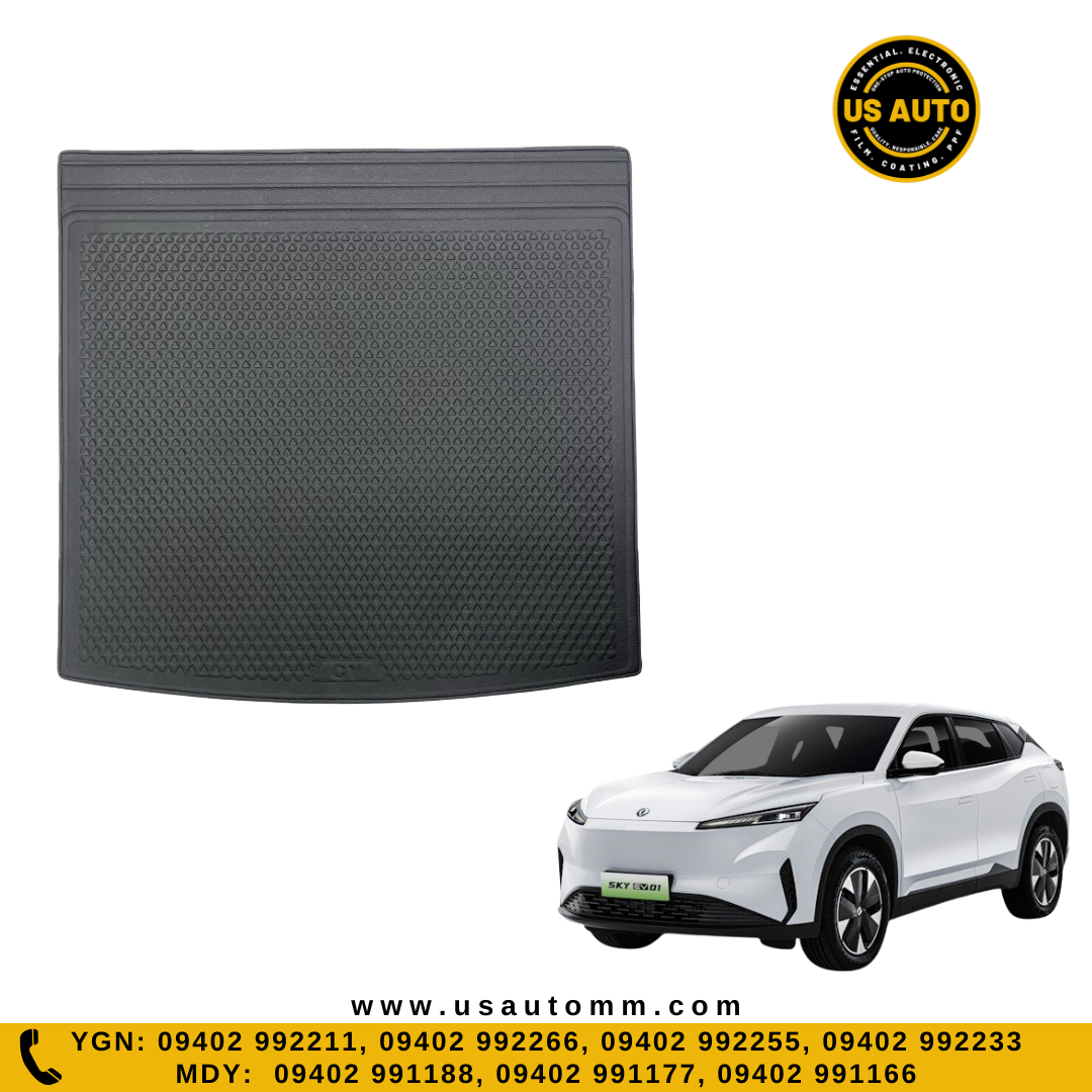 RUBBER TRUNK MAT (HIGH QUALITY) (BLACK) DONGFENG SKY EV