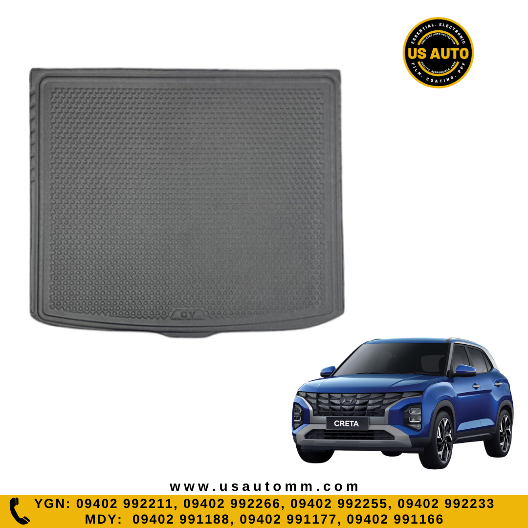 RUBBER TRUNK MAT (HIGH QUALITY) (BLACK) HYUNDAI CRETA (2024 UP)