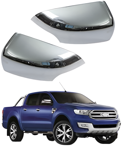 SIDE MIRROR COVER (1)SET=(2)PCS (CHROME) FORD RANGER DC XL (19~20)