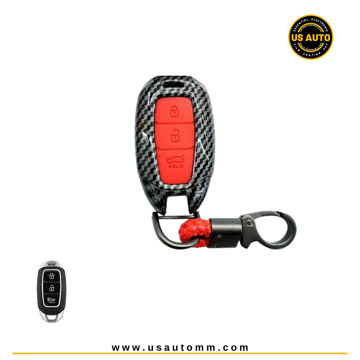 SPA0403R00H004
CARBON FIBER KEY COVER (RED) HYUNDAI ACCENT (2019 UP)