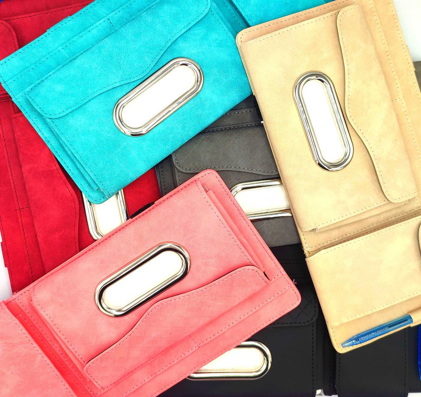 SUN VISOR ORGANIZER WITH TISSUE BOX