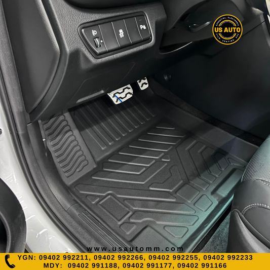 TPE FLOOR MAT (2) ROWS (BLACK) KIA SELTOS (2024)