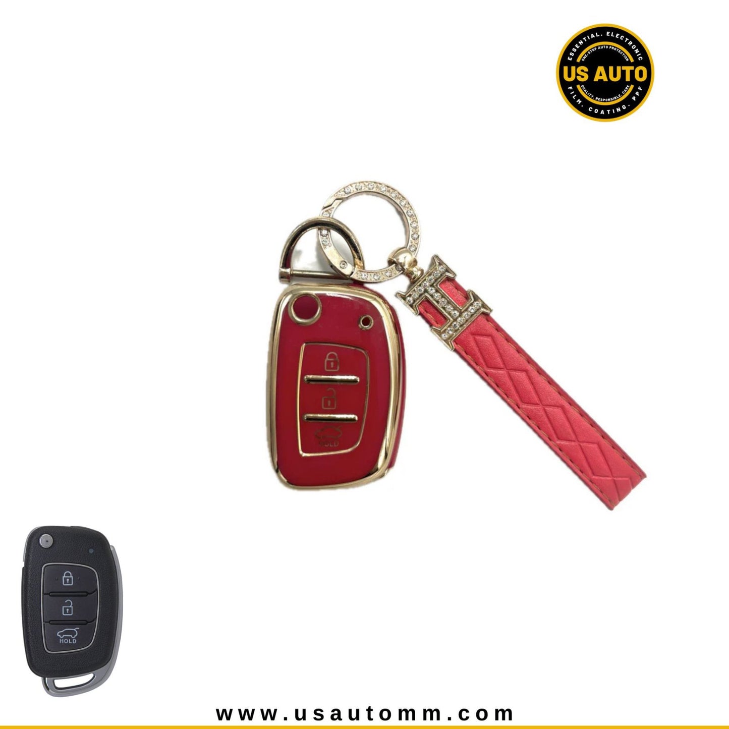 TPU & PC KEY (RED) HYUNDAI UNI