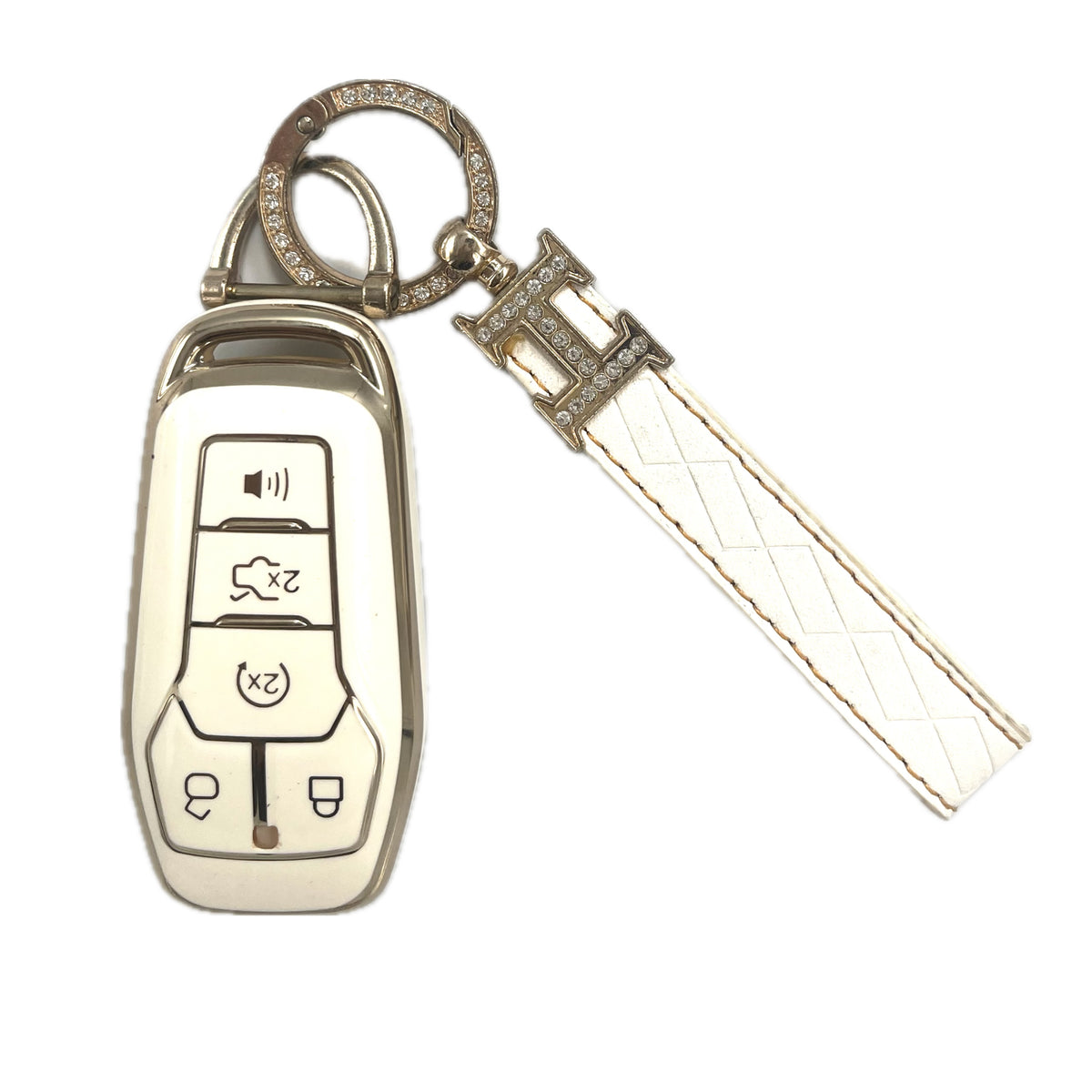 TPU & PC KEY (WHITE) FORD UNI (A)-1