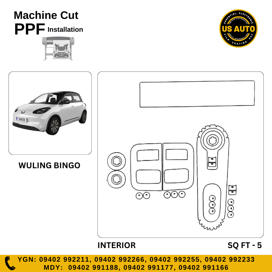 MACHINE CUT INTERIOR PPF WULING BINGO EV