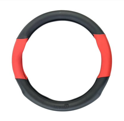 STEERING COVER PVC (H2) (BLACK + RED)