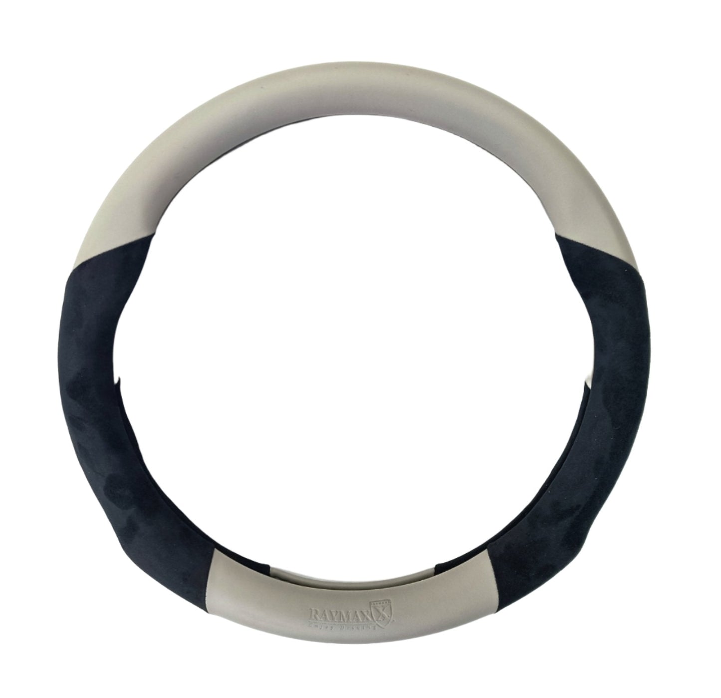STEERING COVER PVC+SUEDE (H5) (BLACK + GRAY)