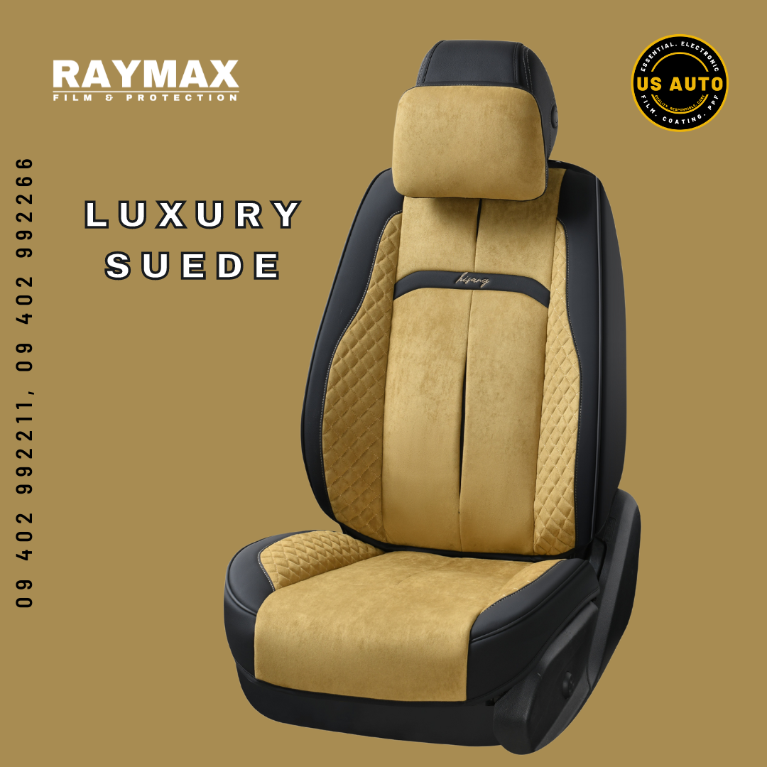 RAYMAX LUXURY SEAT COVER (H-QD21-06) (1) SET (BLACK + YELLOW