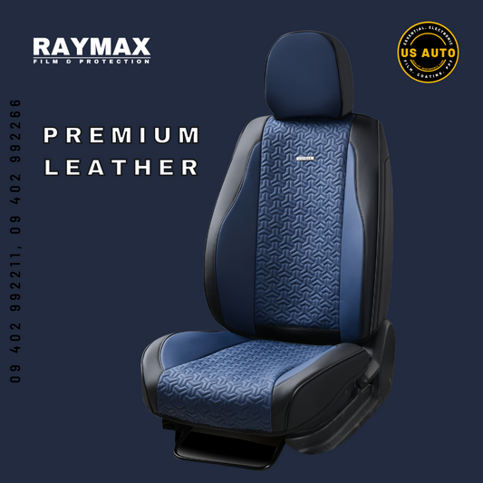 RAYMAX PREMIUM  SEAT COVER (H- 2022CX- 12) (1)SET (BLACK + BLUE)