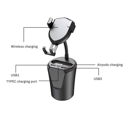 Car Portable Wireless Charging Cup