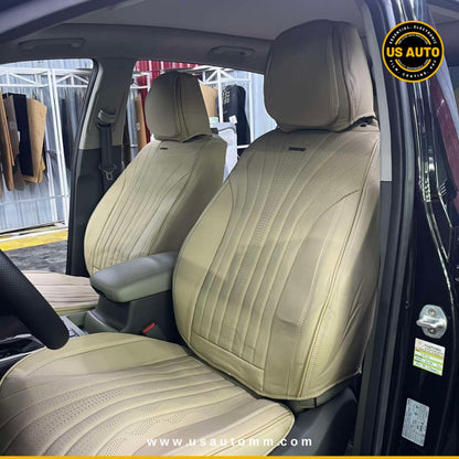 RAYMAX PREMIUM SEAT COVER - LEATHER (JK537) (1) SET (BEIGE + BEIGE)